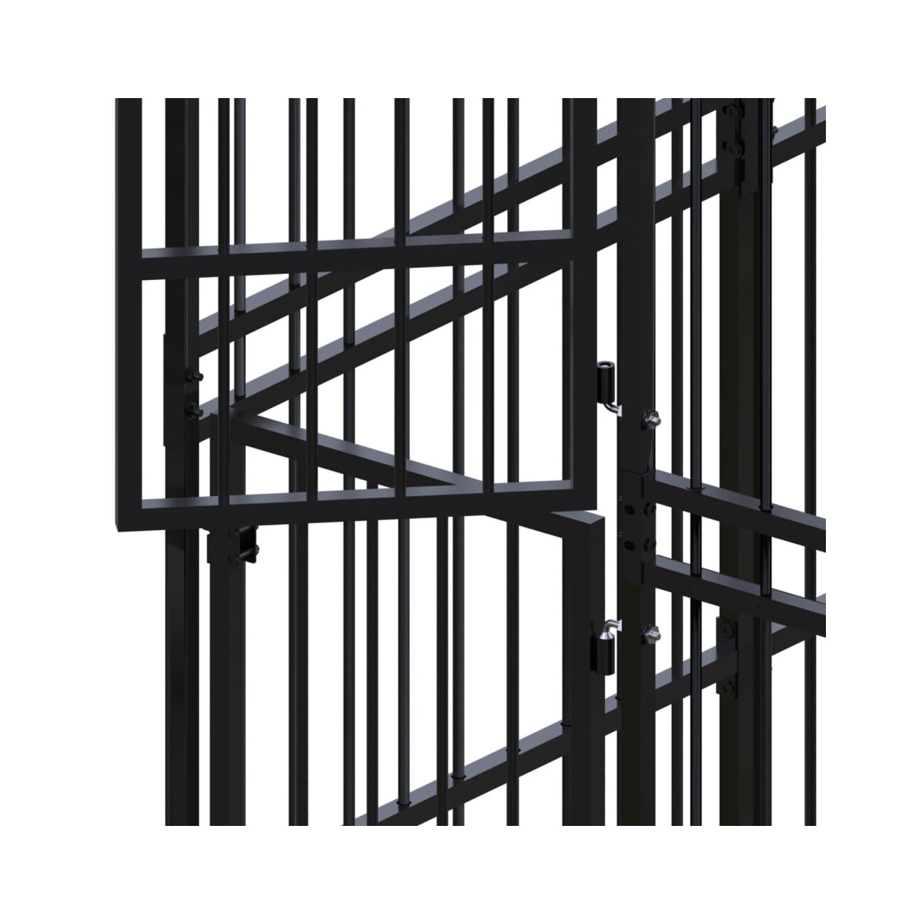 VidaXL Hundezwinger Box Stahl 96 cm, 1,92 m, 2 m