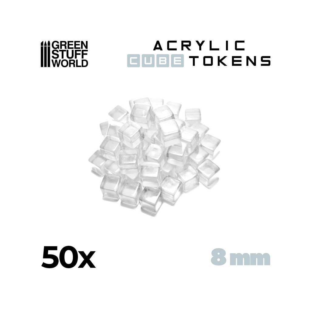 Set de 50 Cubes Transparents 8mm