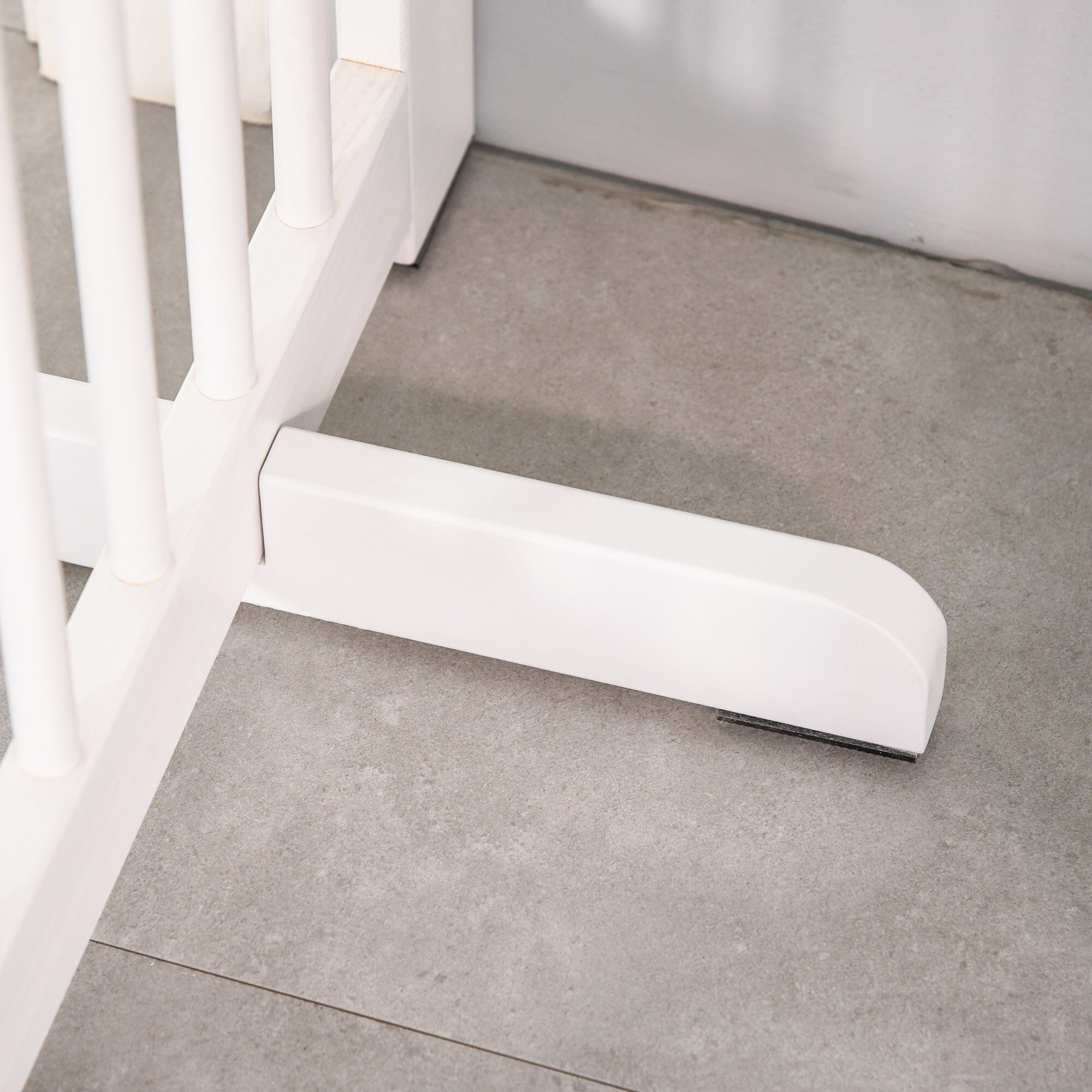 PawHut Türschutzgitter klappbar weiß 204 x 36 x 75 cm(LxBxH)