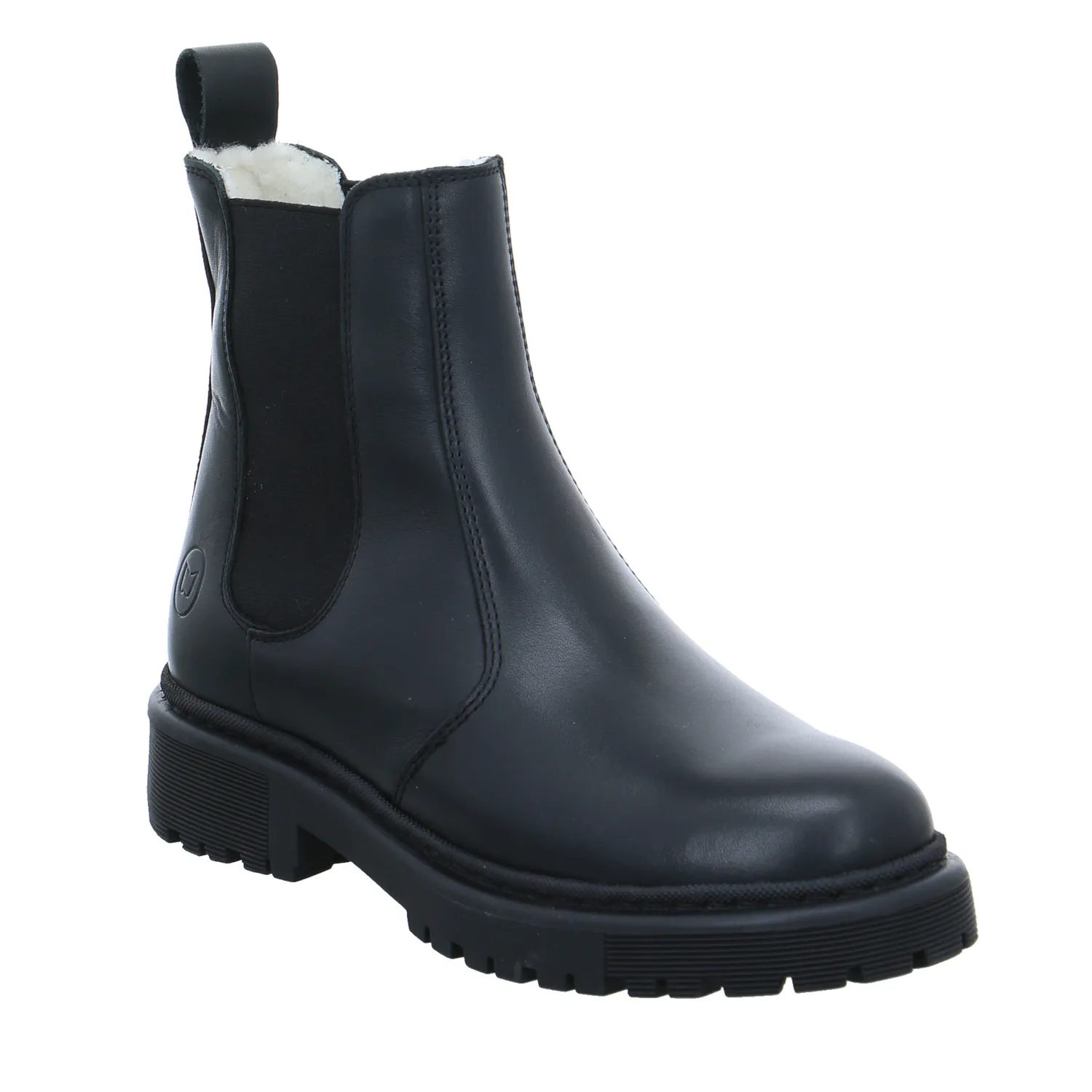 SCHUHENGEL Boot Schwarz Leder  mit Wollfutter
