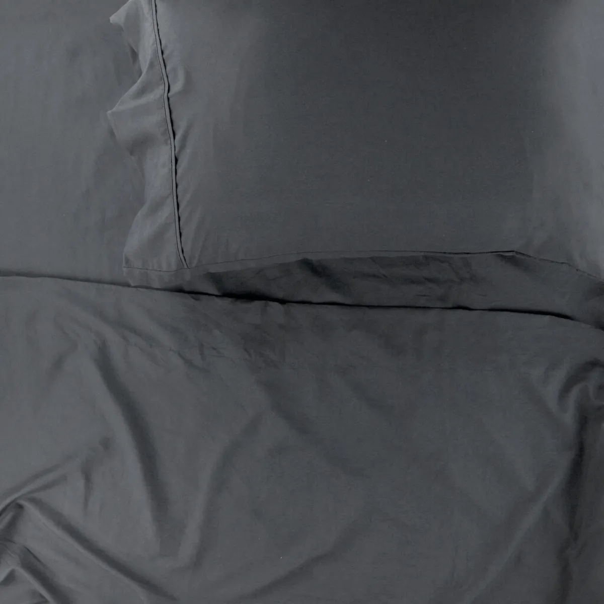 Clément - Maison Ensemble de Draps Lit Double - Gris