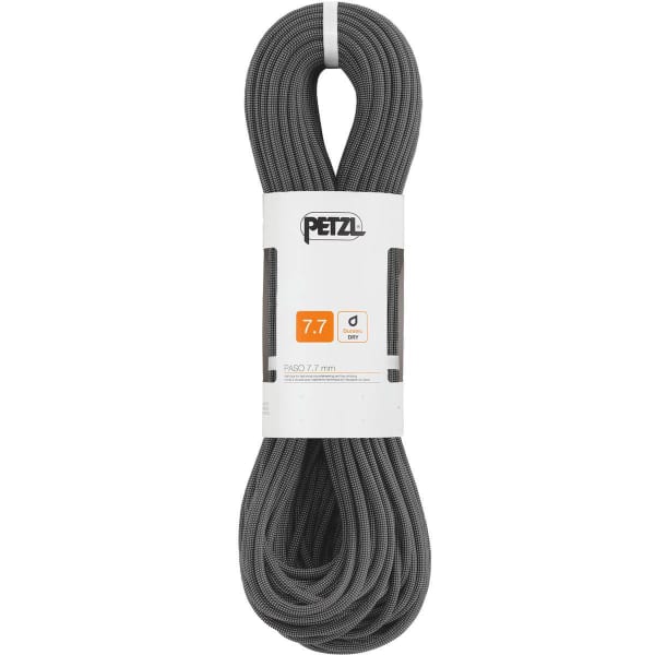 Corde alpinisme PETZL CORDE PASO GUIDE 7,7MM x 50M GRIS
