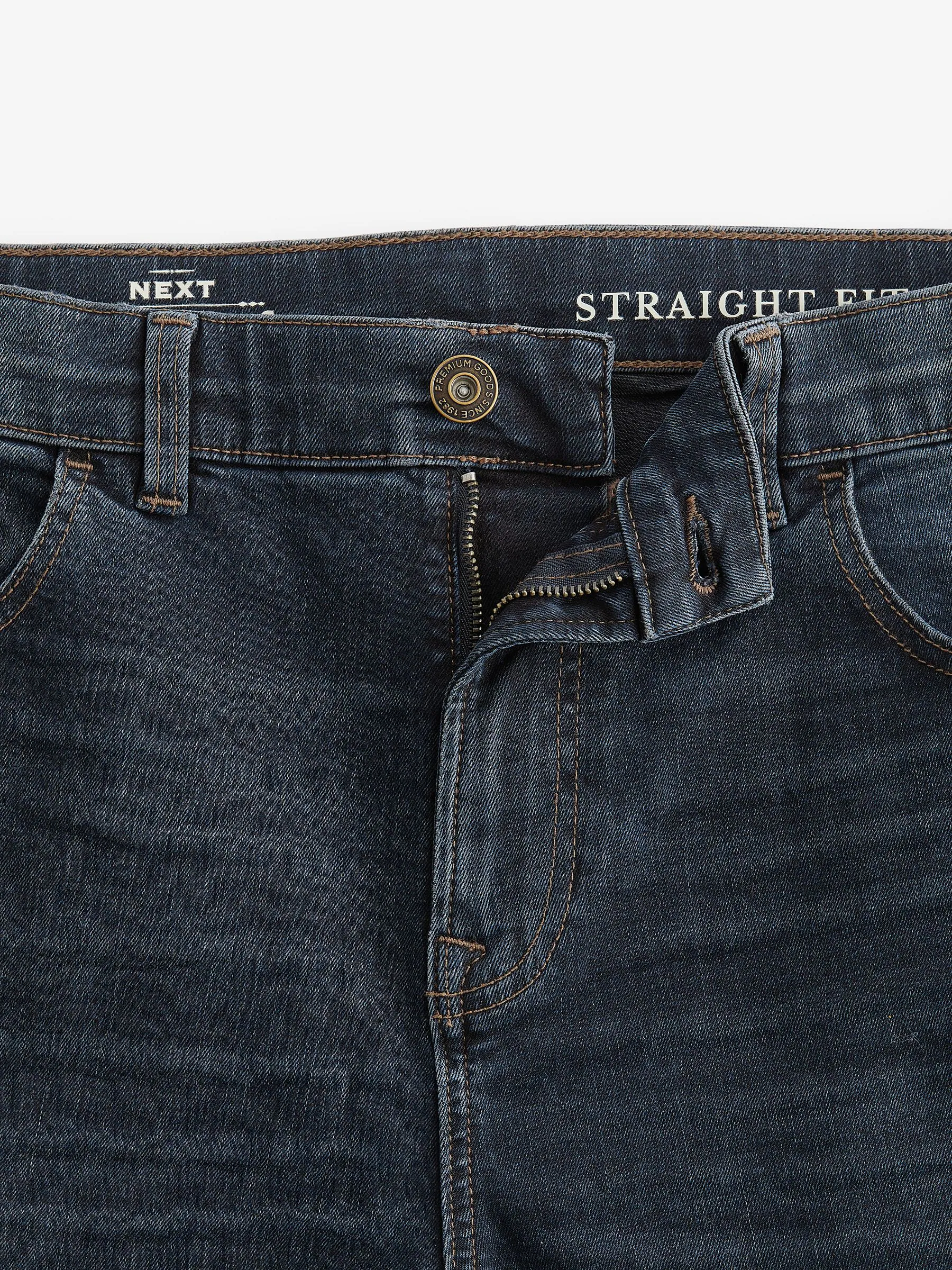 Donkerblauw - Rechte, klassieke jeans met stretch