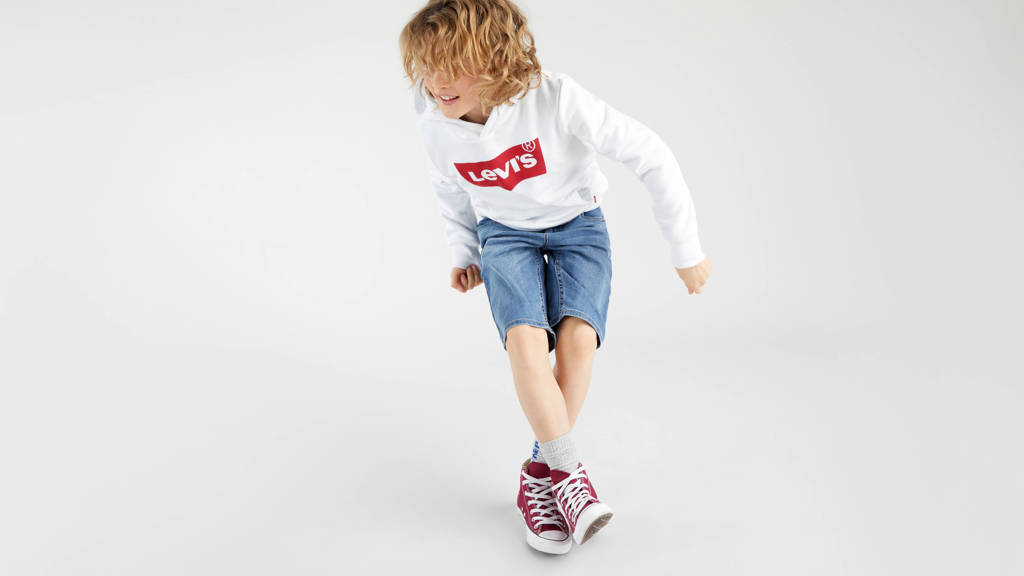 Levi's hoodie Batwing met logo wit