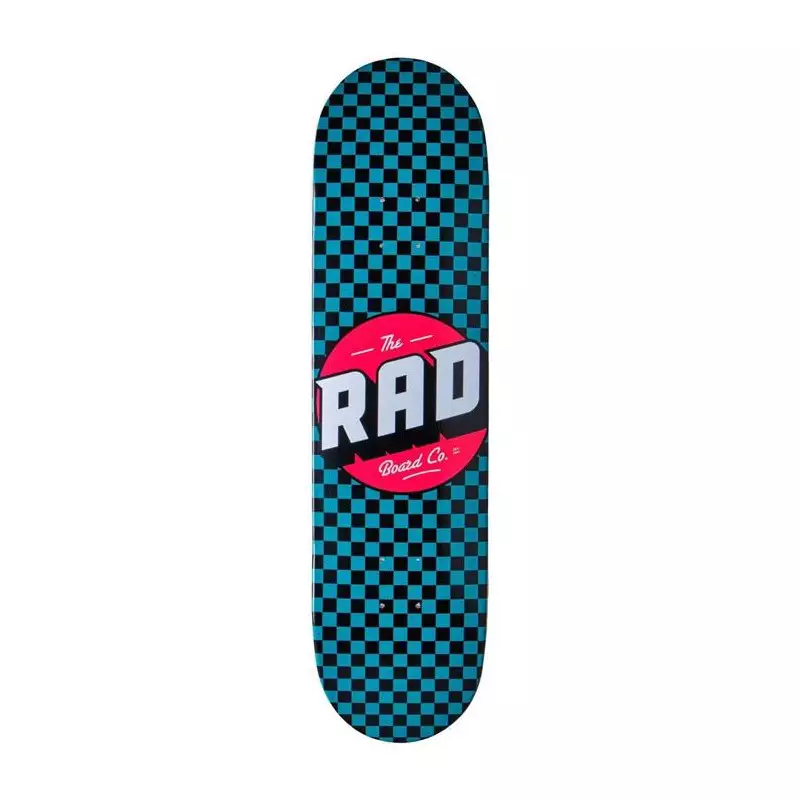 Plateau de skate RAD Checker Noir/Bleu-vert 8.0