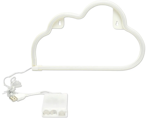 LED-foto wolk blauw 30x18,7 cm