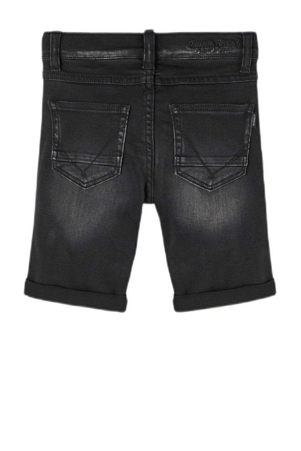 NAME IT slim fit jeans bermuda NKMTHEO zwart