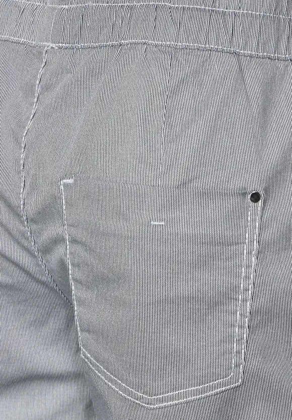Gestreifte Loose Fit Bermuda - deep blue