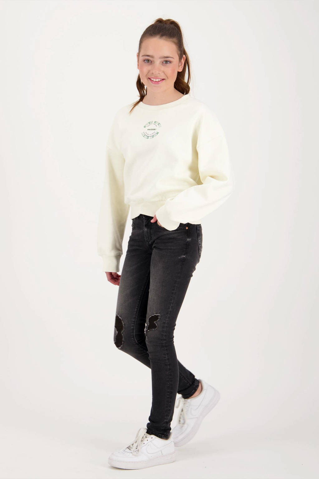 Raizzed longsleeve Lincoln wit