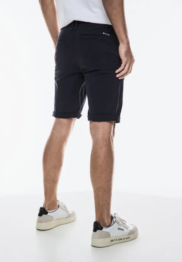 Basic Twill Chino Shorts - deep blue