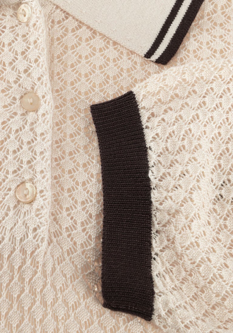 ecru co'couture truien/vesten luecc polo knit