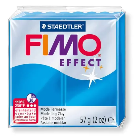 STAEDTLER® FIMO® effect Normalblock, 57 g, blau transluzent