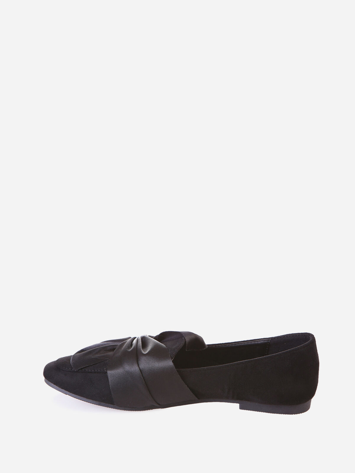Slippers à noeud satiné- Noir