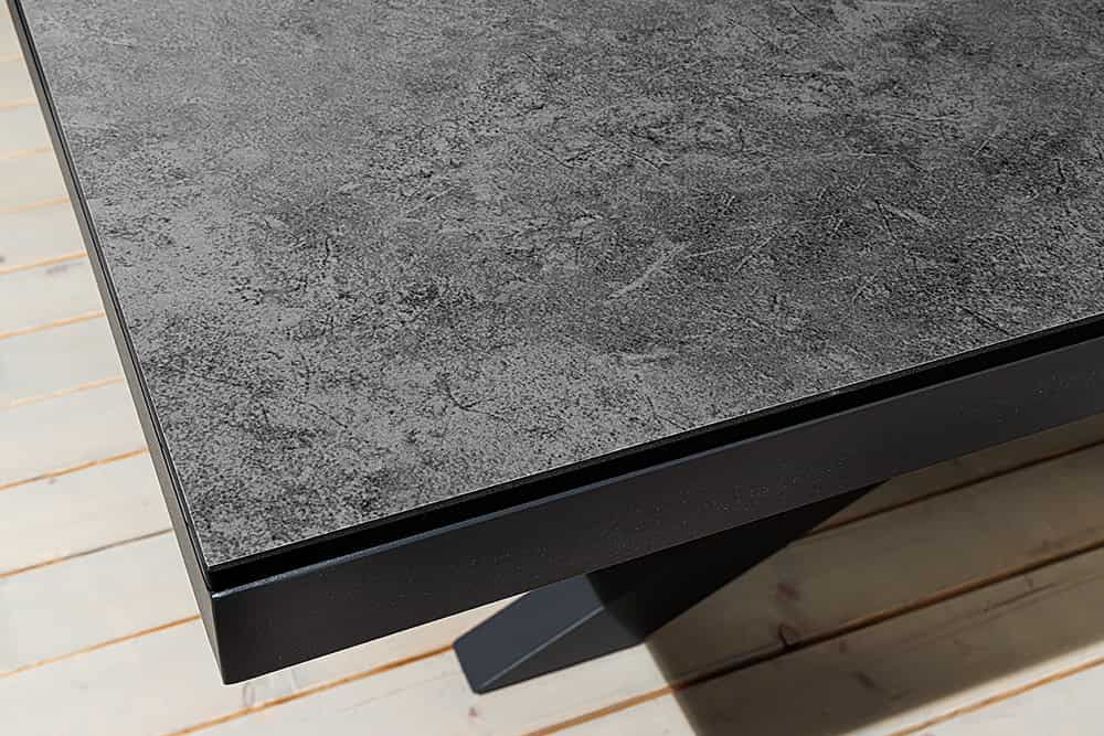 In- und Outdoor Esstisch GALAXIE 200cm anthrazit Keramik Aluminium wetterfest