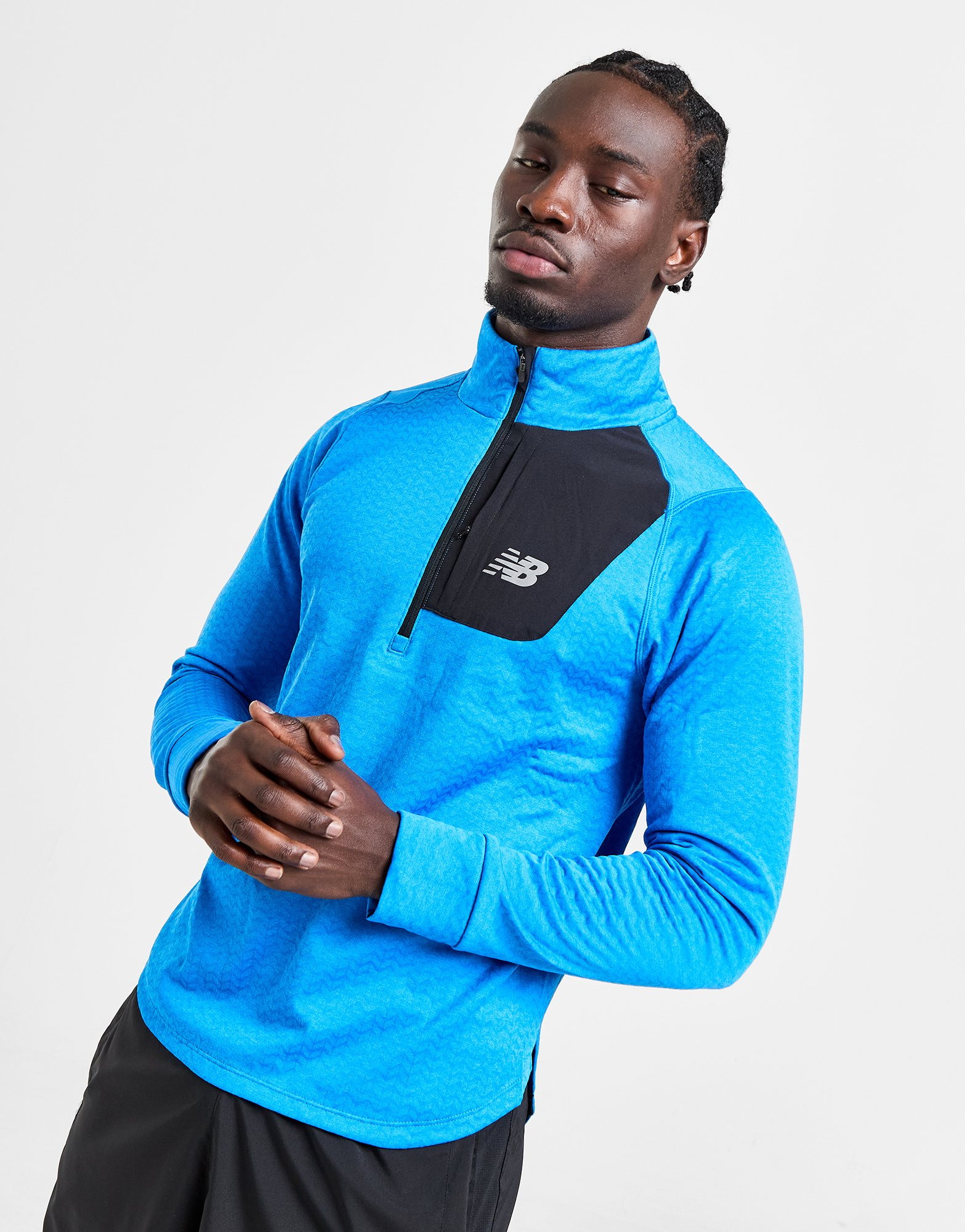 New Balance Haut de survêtement Heatgris 1/2 Zip Homme