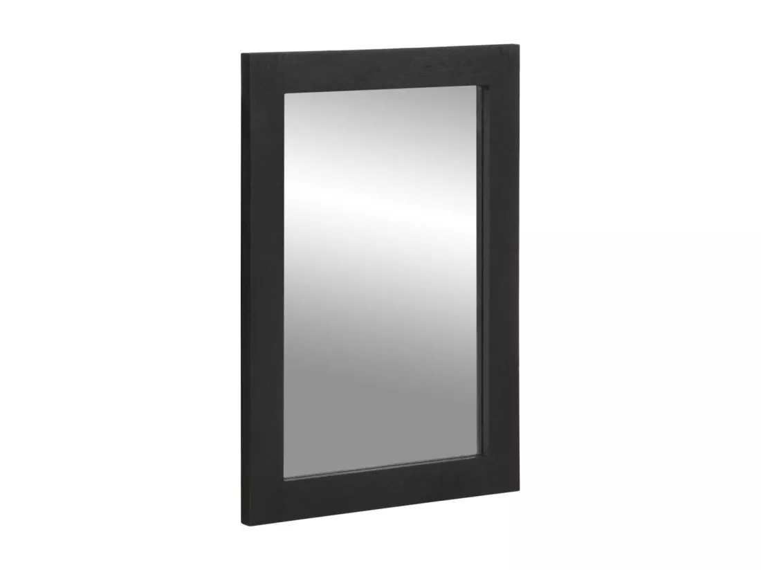 Miroir de bain noir 50x70x2,5 cm bois d'ingénierie et laiton