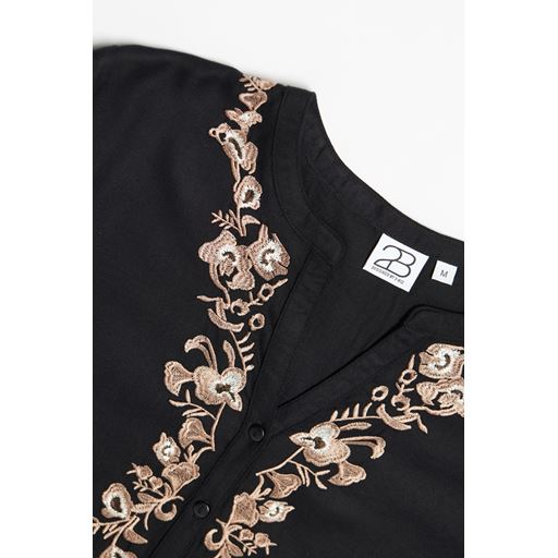 2-Biz Asben Bluse, Black, M