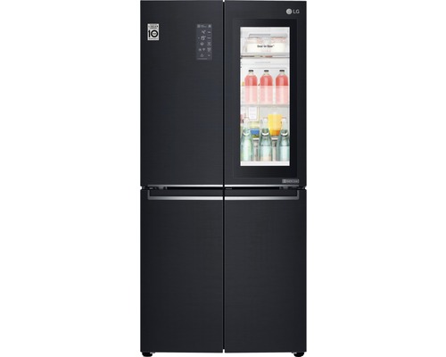 LG GMQ844MCKV Side-by-Side koelkast (B x H x D): 83,5 x 178,7 x 73,4 cm, Koelvak: 321 l, Vriesvak: 209 l, 393 kWh/jaar, Matzwart staal