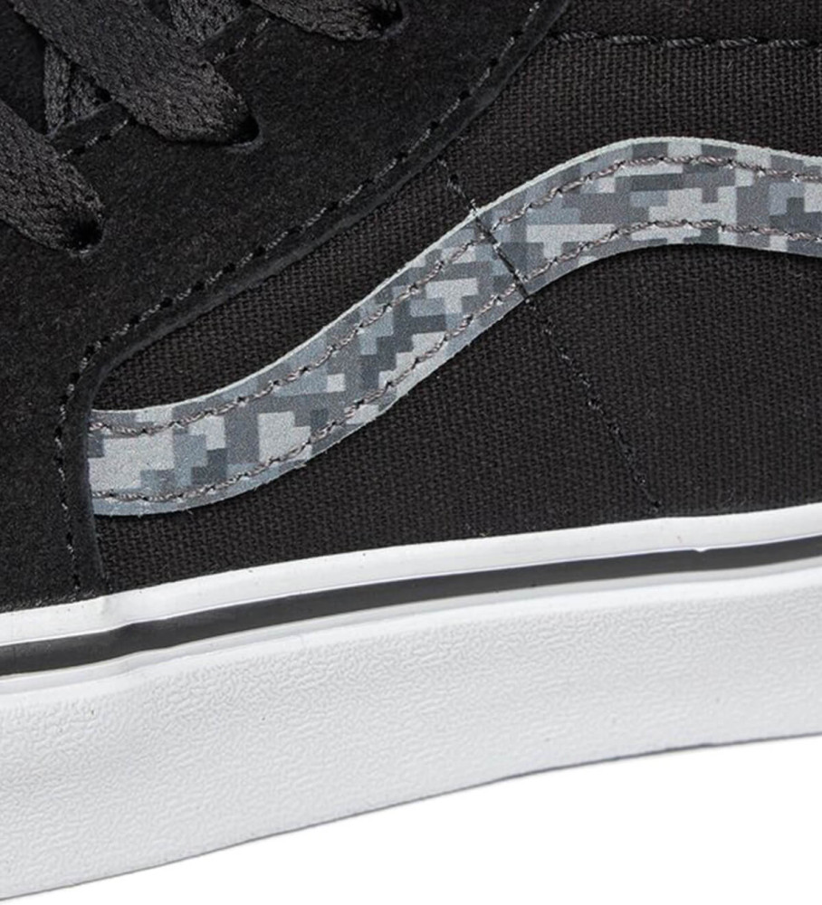 Tênis Vans Jn Sk8-Hi de couro preto