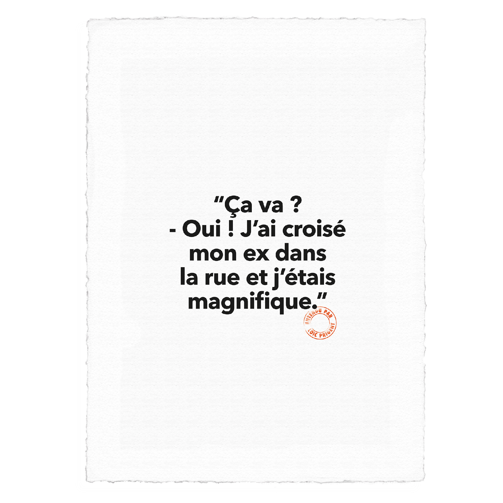 Affiche x Loïc Prigent| Blanc