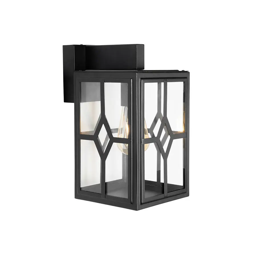 Qazqa wandlampen buiten dover zwart e27