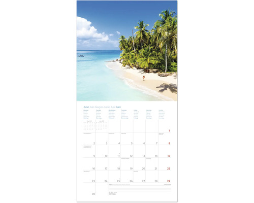 Wandkalender Droomstranden 2025 30x30 cm