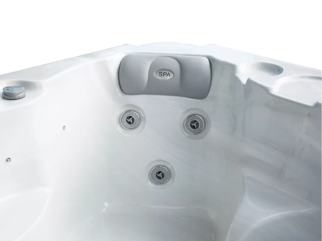 SPA 4 places blanc perlé avec bâche - 16 jets - L210 x P152 x H76 cm - Système BALBOA - LULA IV