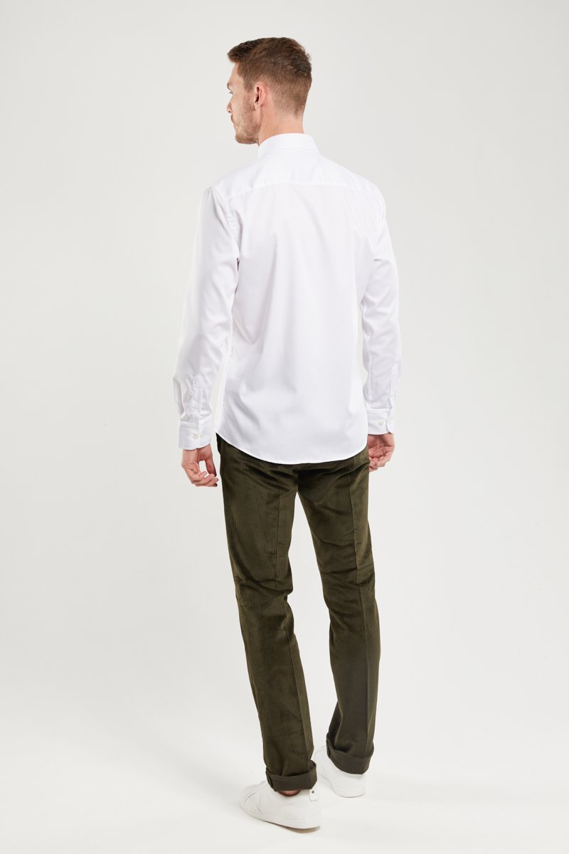 Chemise unie coupe droite - coton