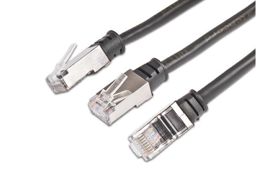 Patchkabel RJ-45 - RJ-45, Cat 5e, F/UTP, 0.5 m, SchwarzCat.5e-Patchkabel, 0,5 m