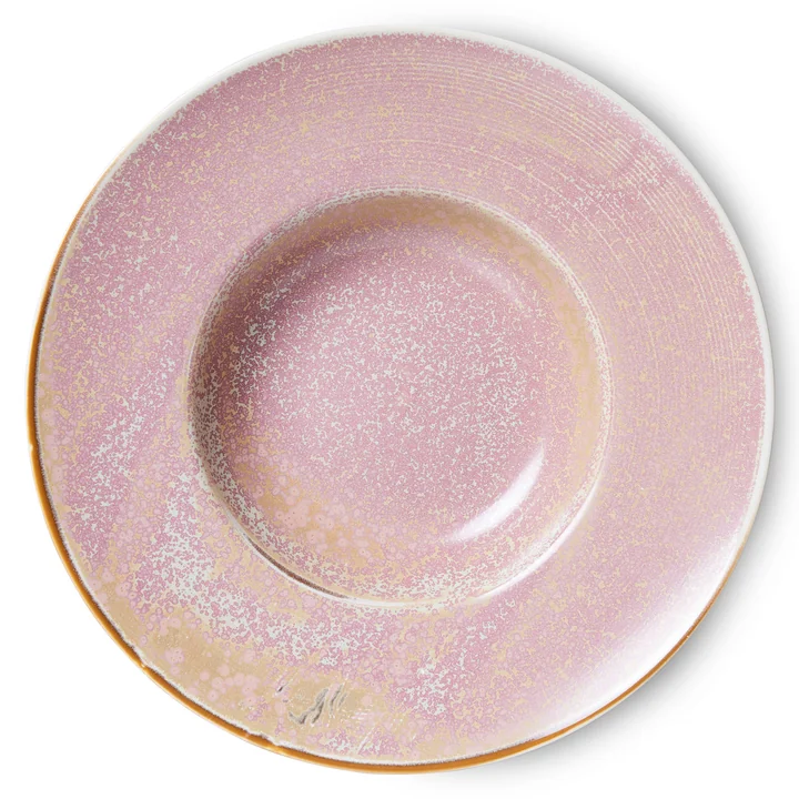 HKliving - Chef Ceramics Pasta Teller, Ø 28 cm, rustic pink