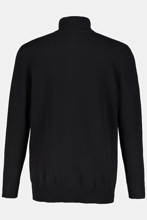 Strickjacke, Stehkragen, Rippbündchen