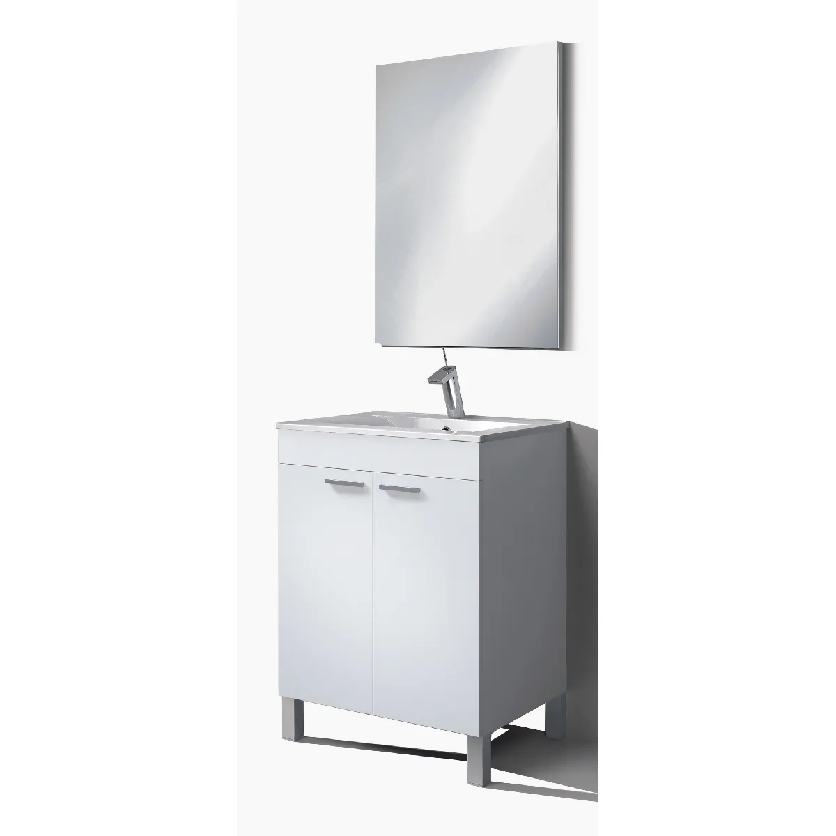 Alter Meuble sous-vasque Blanc brillant