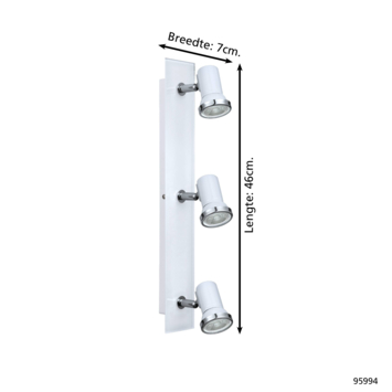 EGLO wandlamp Tamara 3x3,3W wit