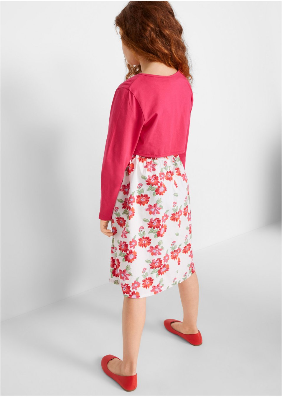 Robe fille + ceinture + boléro fille (Ens. 3 pces.)