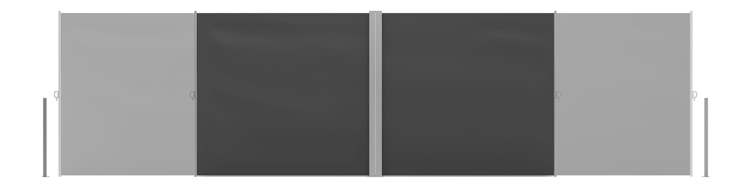 Doppelseitenmarkise VIA 200 x 800 cm anthrazit