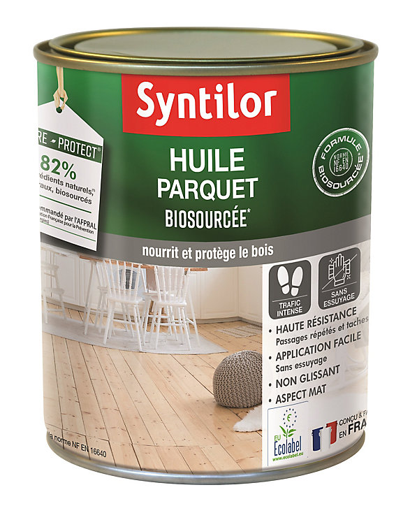 Huile Parquet Syntilor biosourcée Nature Protect naturel 1L