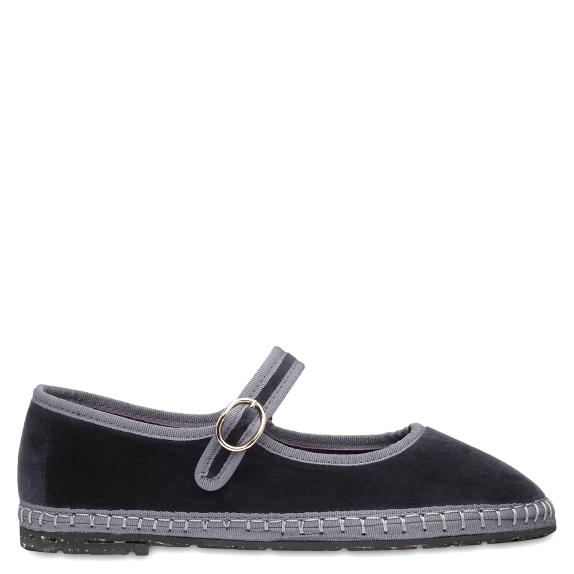 BLANCA - Ballerines en coton | Gris