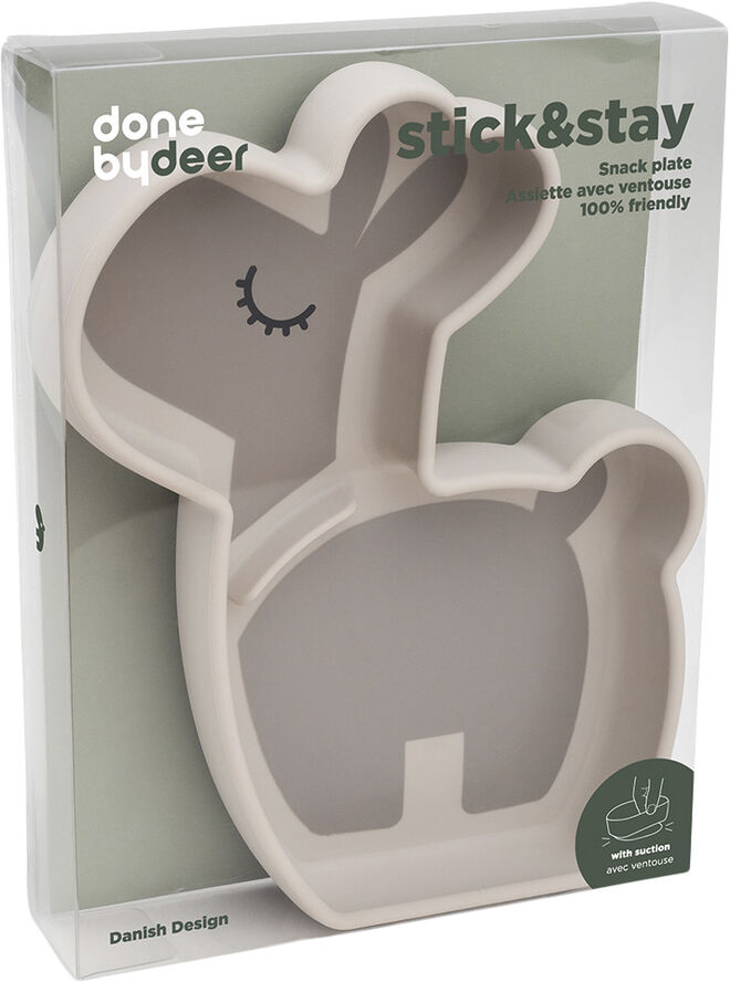 Done by Deer Silikone Stick&Stay snacktallerken Lalee Sand Sand