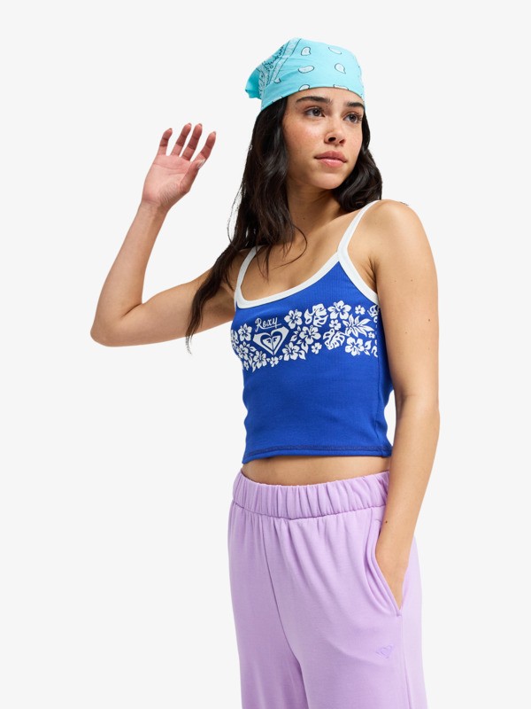 Whatever Forever Débardeur cropped Bleu Femme