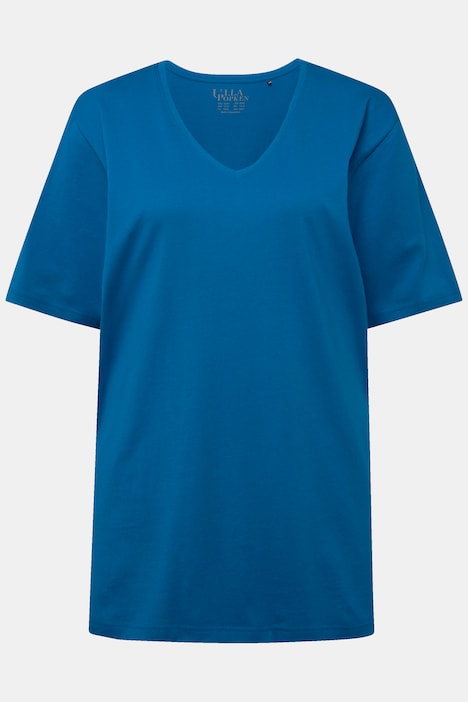 T-Shirt, V-Ausschnitt, Relaxed, Halbarm