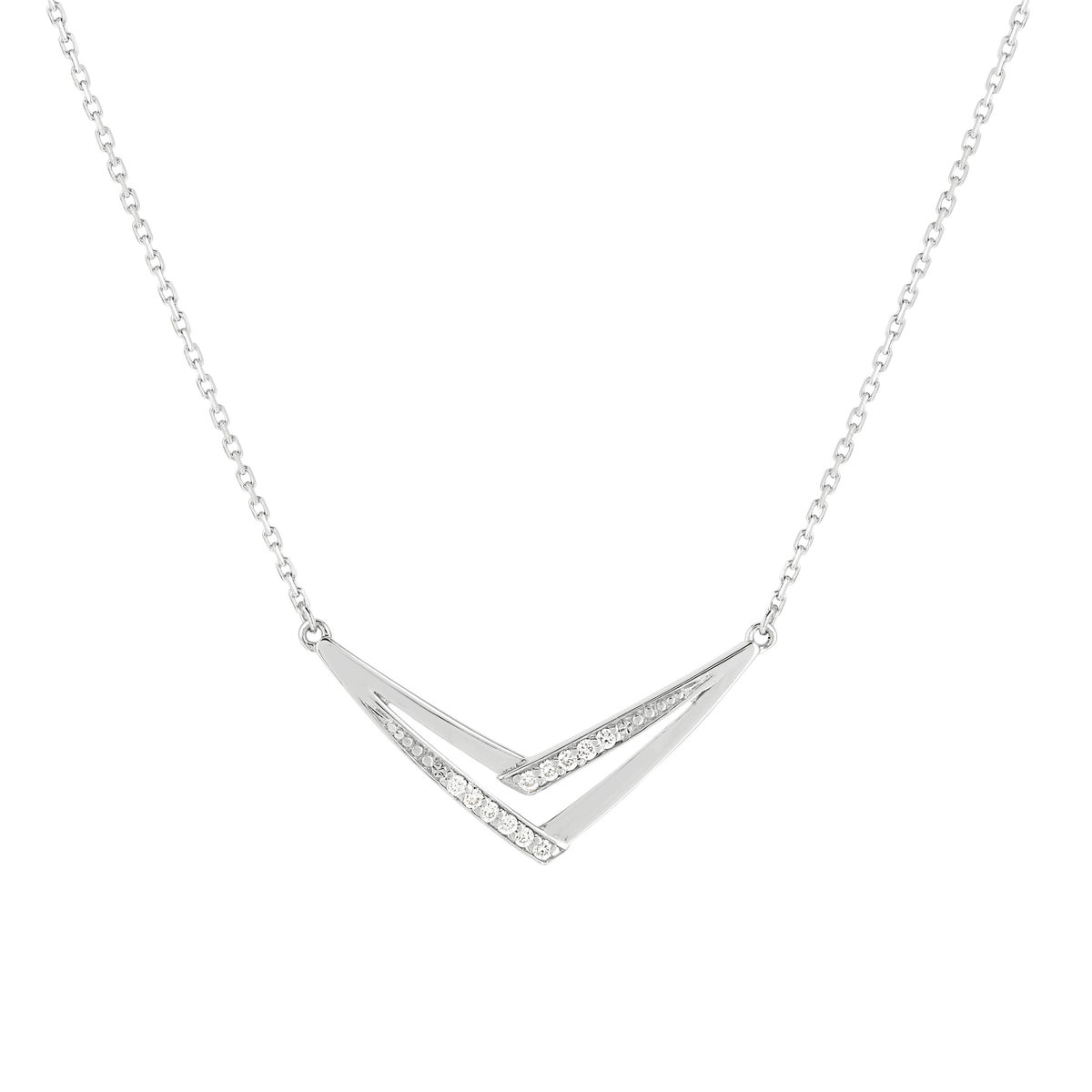 Collier or 375 blanc 