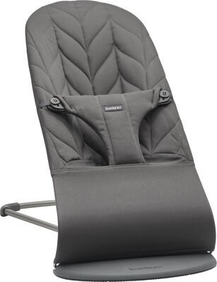 BabyBjörn Bliss Vippestol Vevet Bladmønstret Quilt, Antrasitt