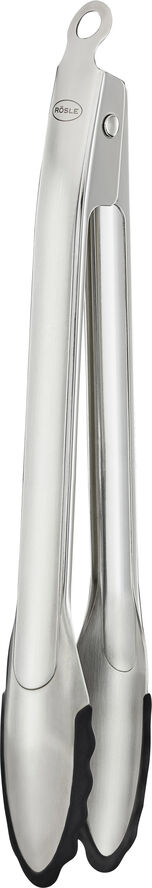 Rösle Køkkentang låsbar, stål/sort L23cm Stål, sort