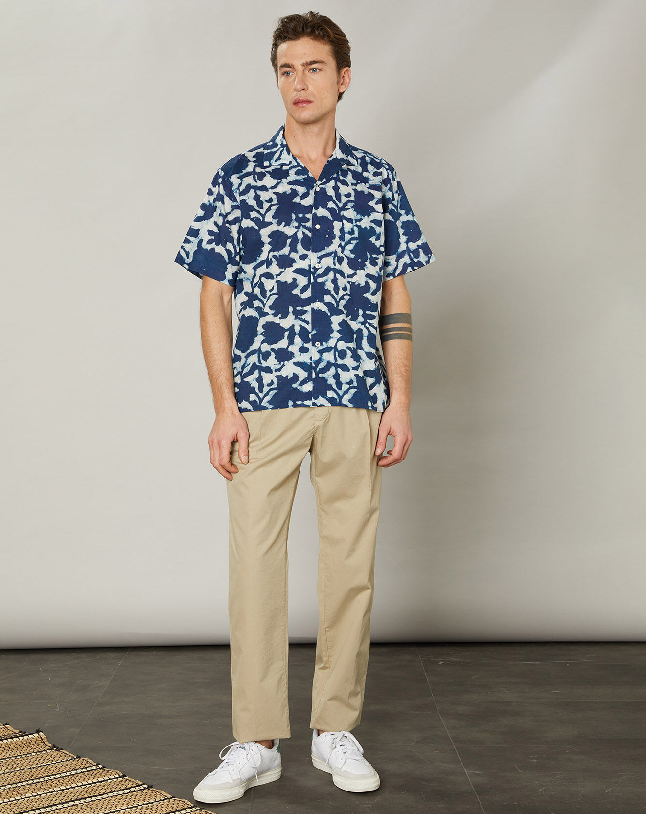 Hartford Chemise regular Palm indigo