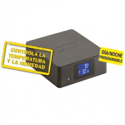 Termostato e umidificador, preto