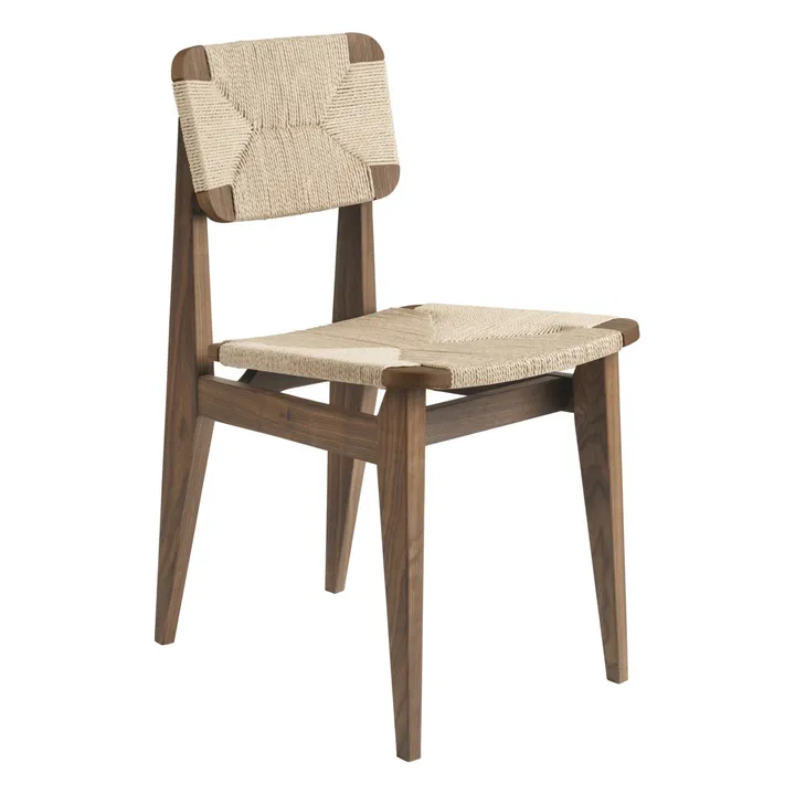 Gubi C-Chair paper cord - Marcel Gascouin | Noyer
