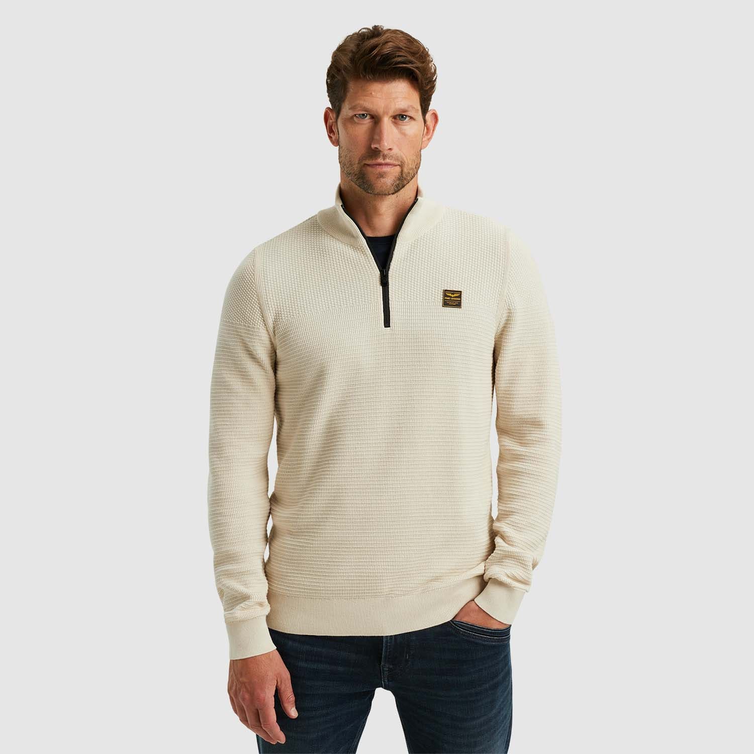 PME Legend  Half zip collar cotton mouline