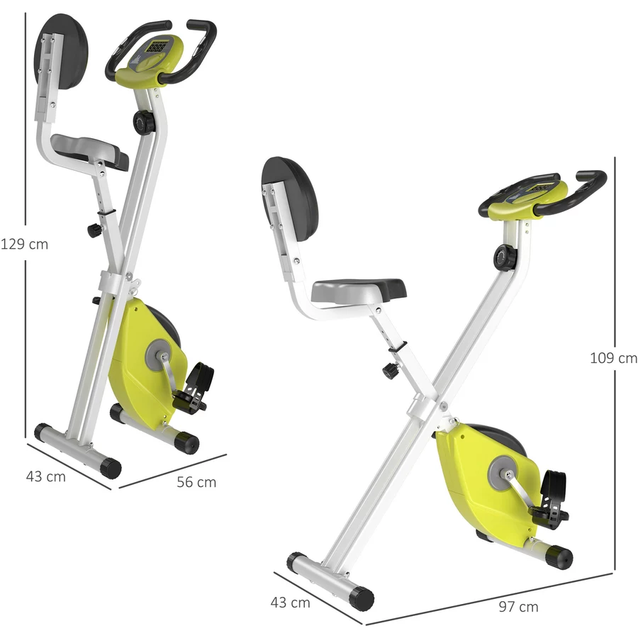 HOMCOM Fahrradtrainer mit Magnetwiderstand gelbweiß