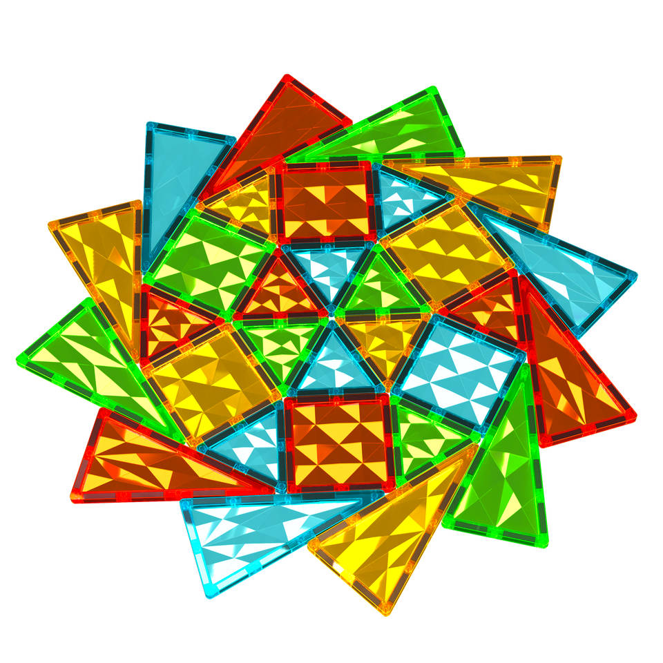 Geomag magnetische tegels edelstenen set 100-delig