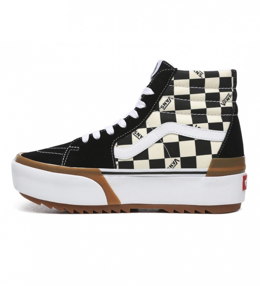 Vans Zapatillas Checkerboard Sk8-Hi Stacked Negro